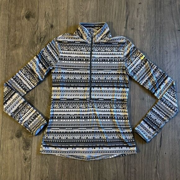 Nike‎ Pro 8-Bit Gray White 1/2-Zip Pullover Dri-Fit Pullover Top Shirt Medium - Picture 1 of 5